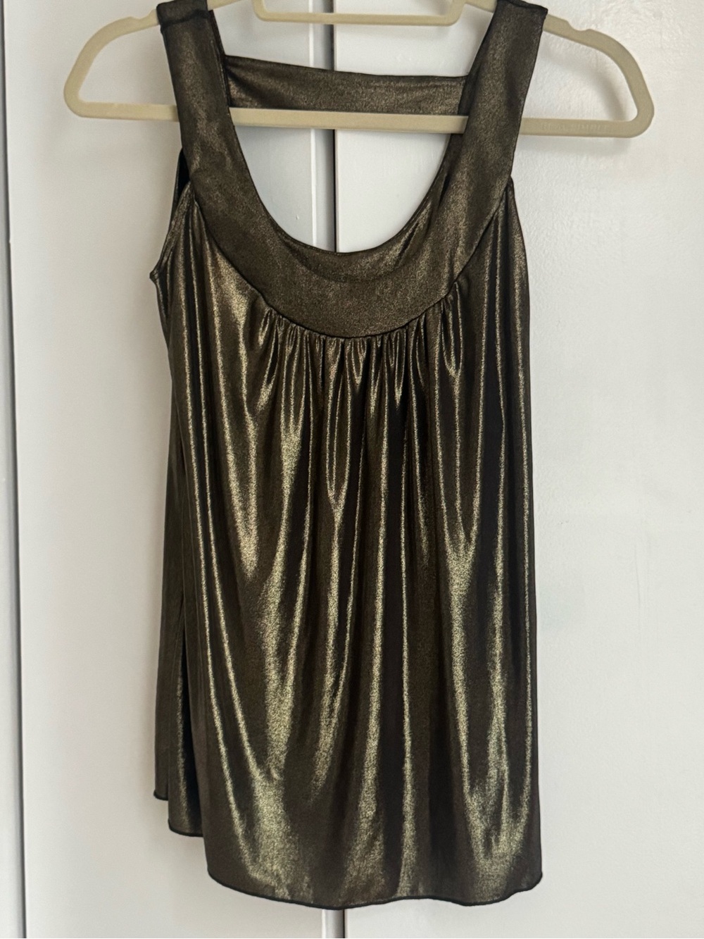 BCX NWOT Metallic rustic gold Sleeveless Tank Top SZ S